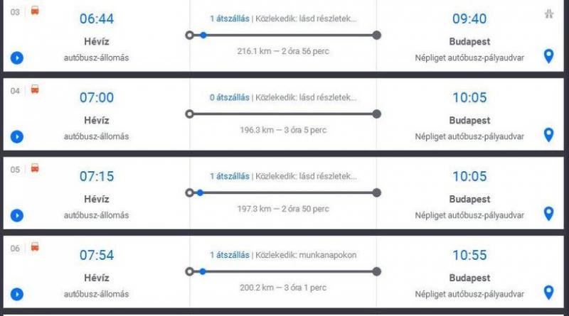 От будапешта до хевиза Автобус из будапешта в хевиз